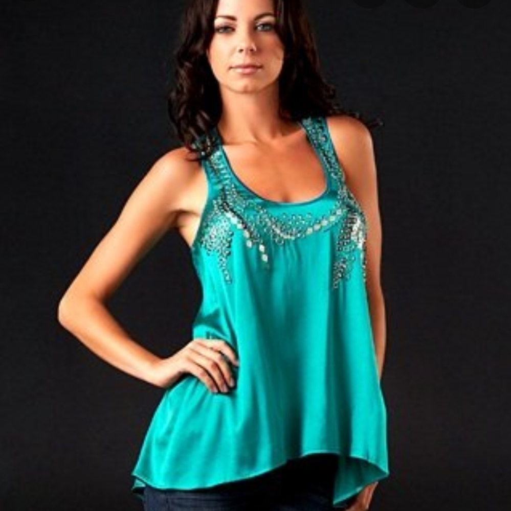 Affliction Cairo silk top
